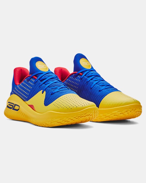 Unisex Curry 4 Low FloTro Basketball Shoes, Blue, pdpMainDesktop image number 6